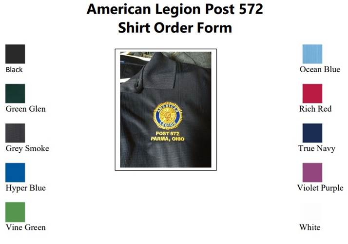 A close-up of a shirt order form
Description automatically generated